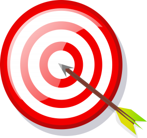 target audience target and arrow